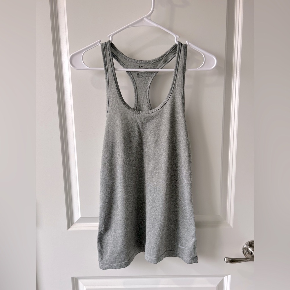 Nike Women’s Dri-Fit Athletic Grey tank top Small